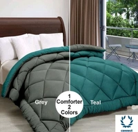 SIE HIGHLY Branded 250 GSM Luxury Premium Microfiber Soft Reversable DOUBLE BED (90*100 INCH) All Season Comforter_Blanket/RAJAI/Quilt(Blue&Maroon) ) - Free Size, Microfabric, Pack of1, Blue & Maroon